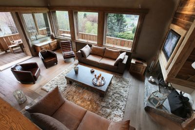 chalet vieux bois avec cheminée près de megeve